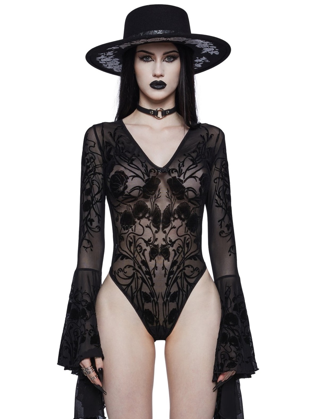 WIDOW DOLLKILL GOTH STRANGE BREW MESH BODYSUIT 

Size XXL new without tags